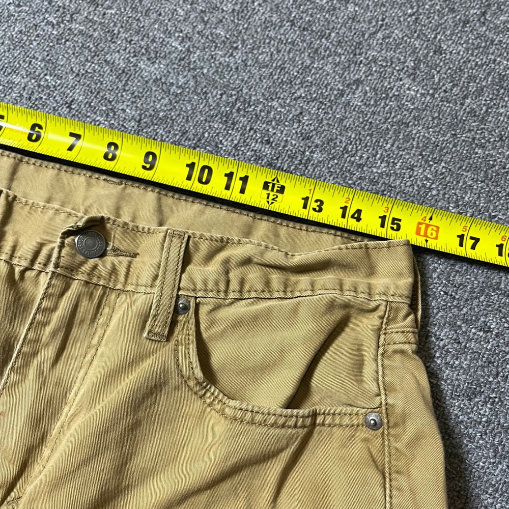 Levi's 514 Straight Fit Pants 32x32 Tan Khaki Cotton Casual - Picture 5 of 8